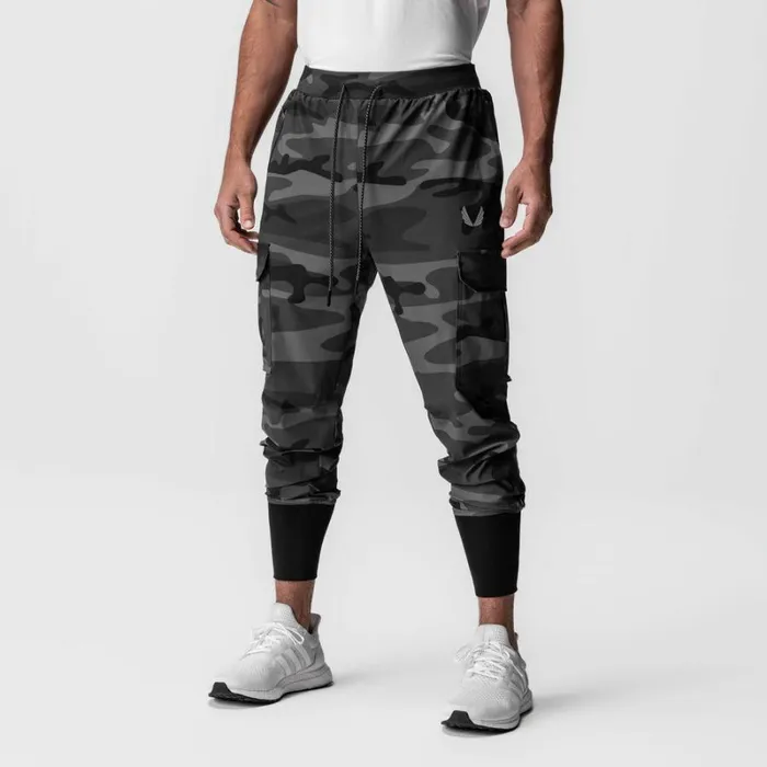 ASRV Joggers and Pants Men TetraLite Cargo High Rib Jogger Black Camo 034reflective034