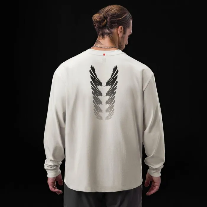 ASRV Long Sleeves Men Tech Essential Relaxed Long Sleeve Stone 034brush Stroke034 ASRV Long Sleeves Men Tech Essential Relaxed Long Sleeve Stone 034brush Stroke034