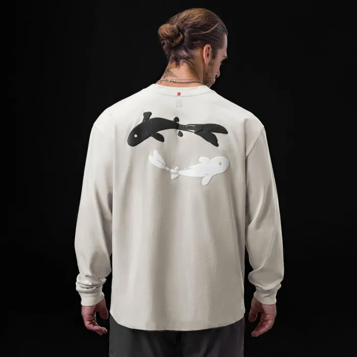ASRV Long Sleeves Men Tech Essential Relaxed Long Sleeve Stone 034koi034