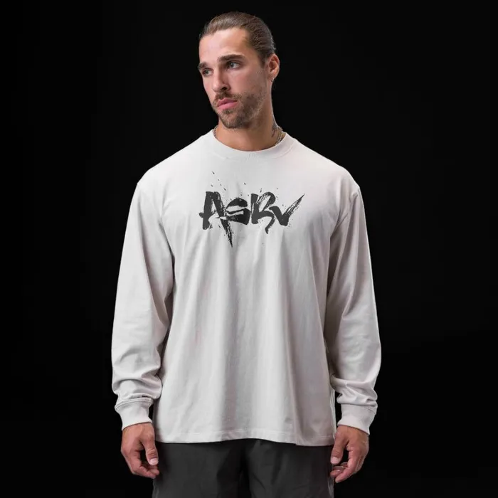 ASRV Long Sleeves Men Tech Essential Relaxed Long Sleeve Stone 034koi034