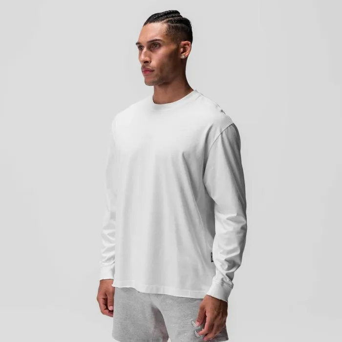 ASRV Long Sleeves Men Tech Essential Relaxed Long Sleeve White