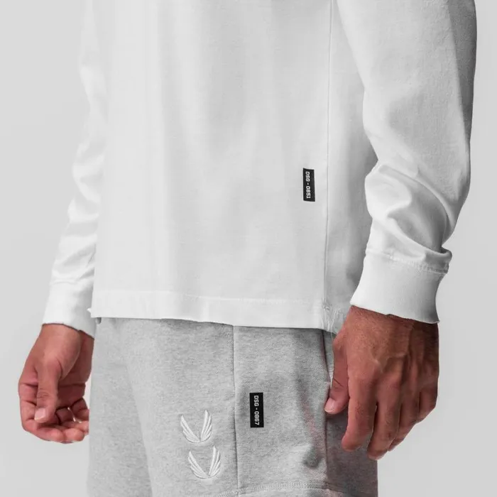 ASRV Long Sleeves Men Tech Essential Relaxed Long Sleeve White