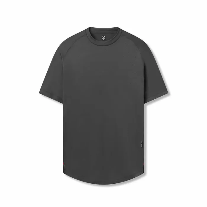 ASRV Short Sleeves Men AeroSilver Established Tee Space Grey