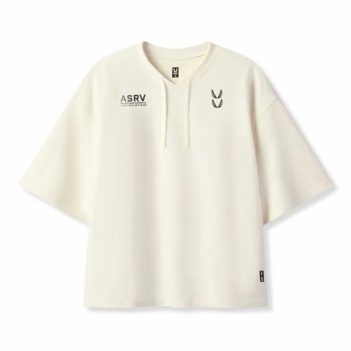 ASRV Short Sleeves Men MicroTerry WarmUp Tee Cream