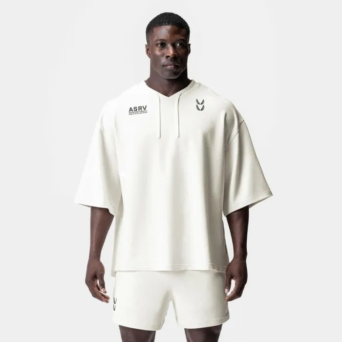 ASRV Short Sleeves Men MicroTerry WarmUp Tee Cream