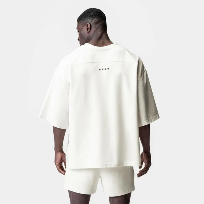 ASRV Short Sleeves Men MicroTerry WarmUp Tee Cream