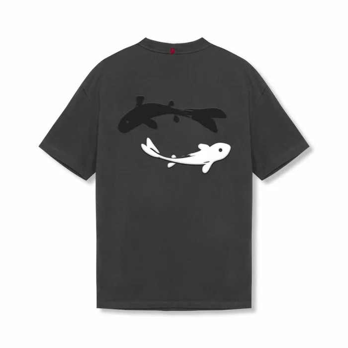 ASRV Short Sleeves Men Tech Essential Relaxed Tee Space Grey 034koi034