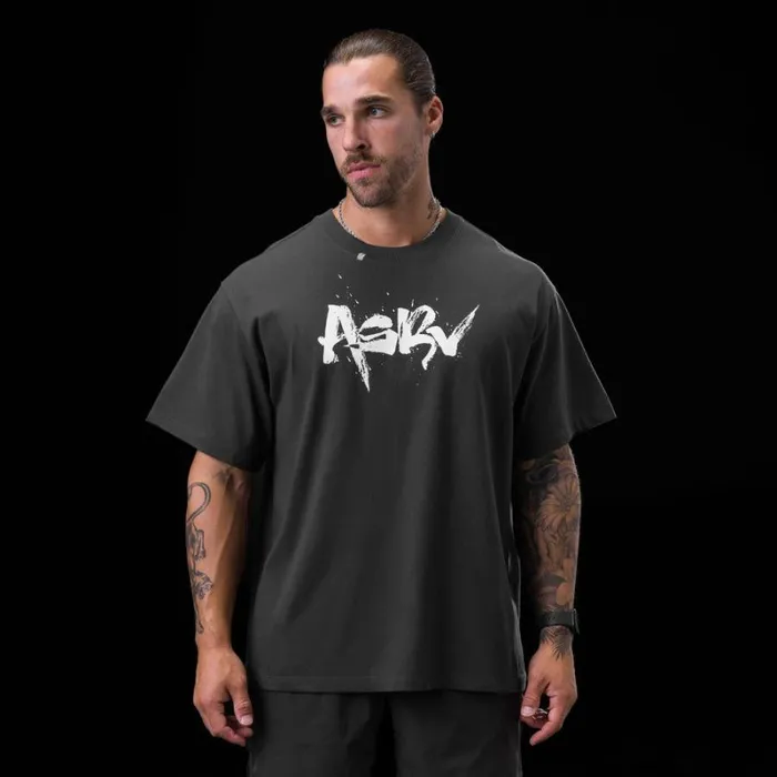ASRV Short Sleeves Men Tech Essential Relaxed Tee Space Grey 034koi034