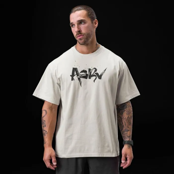 ASRV Short Sleeves Men Tech Essential Relaxed Tee Stone 034koi034