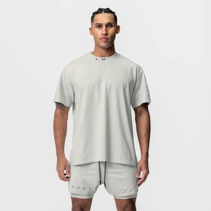 ASRV Short Sleeves Men Technical Essentials Relaxed Tee Stone