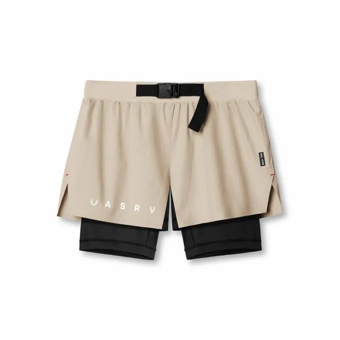 ASRV Shorts Men Ripstop 3034 Belt Pack Short Beigeblack