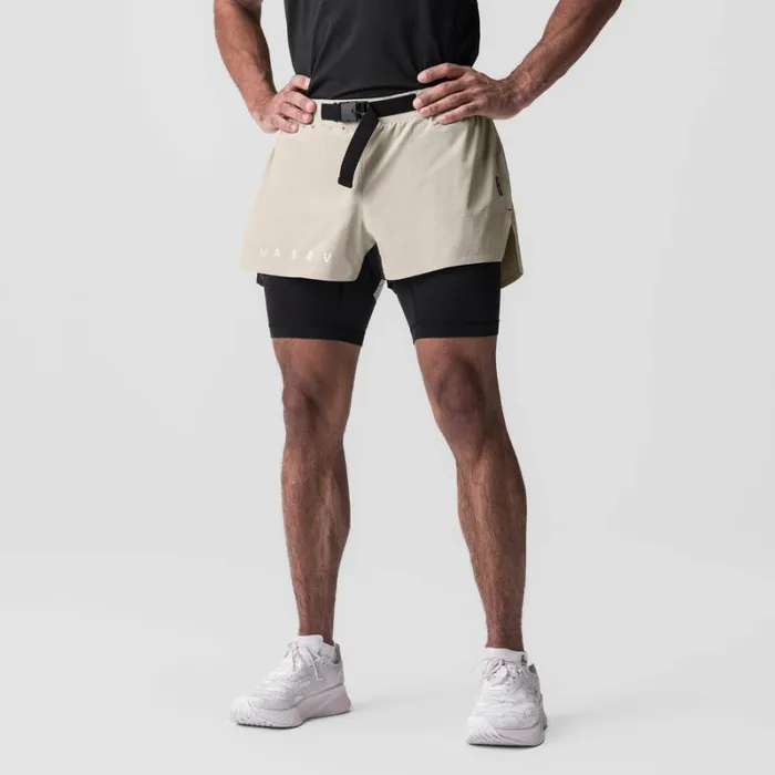 ASRV Shorts Men Ripstop 3034 Belt Pack Short Beigeblack