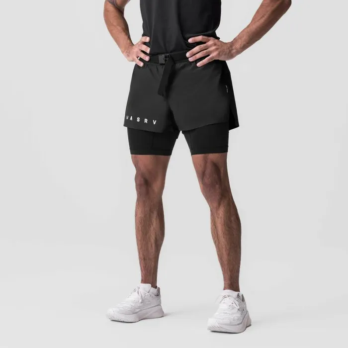 ASRV Shorts Men Ripstop 3034 Belt Pack Short Dusk Blackblack