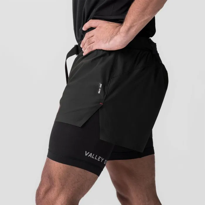 ASRV Shorts Men Ripstop 3034 Belt Pack Short Dusk Blackblack