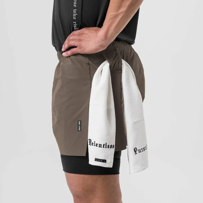 ASRV Shorts Men Ripstop 3034 High Split Liner Short Deep Taupeblack