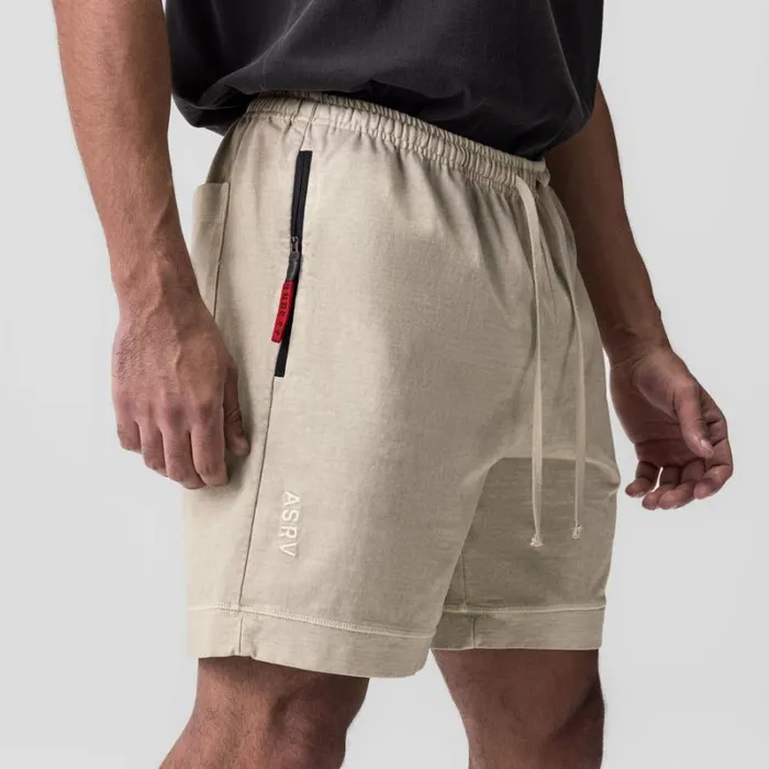 ASRV Shorts Men Tech Essential Sweat Short Faded Beige