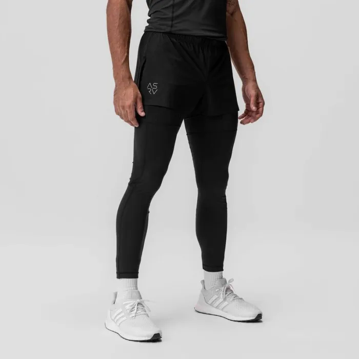 ASRV Shorts Men TetraLite 2in1 High Split Legging Short Black 034cyber034black
