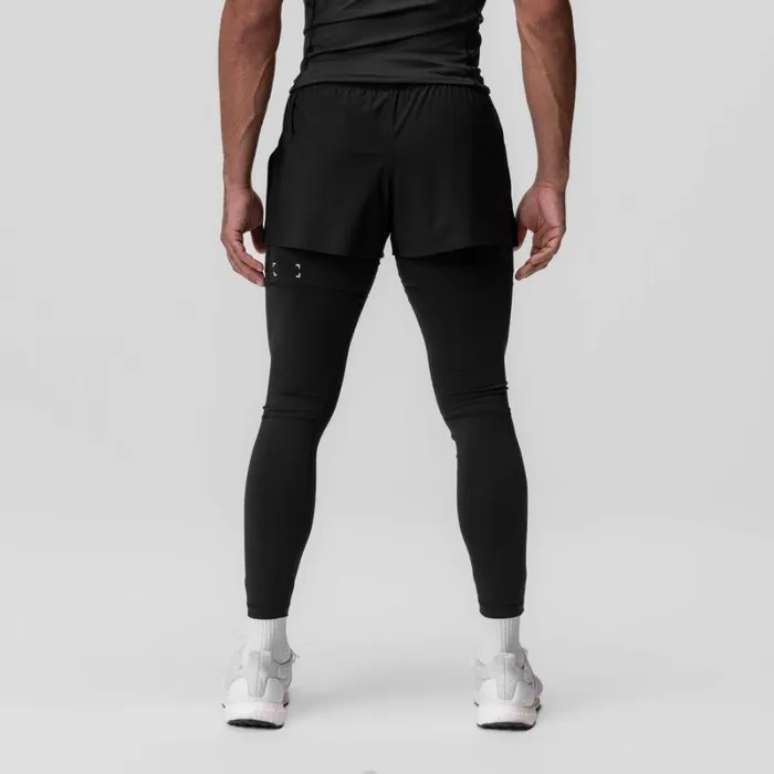 ASRV Shorts Men TetraLite 2in1 High Split Legging Short Black 034cyber034black