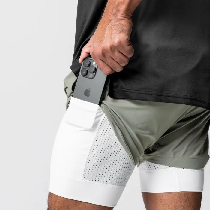 ASRV Shorts Men TETRALITE 5034 Liner Short Sagewhite
