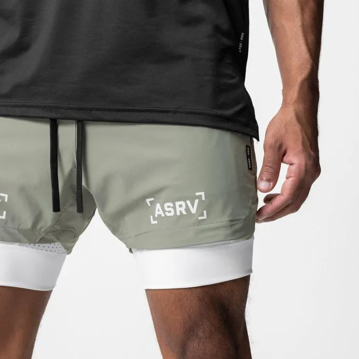 ASRV Shorts Men TETRALITE 5034 Liner Short Sagewhite