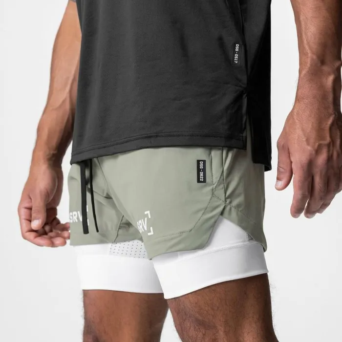 ASRV Shorts Men TETRALITE 5034 Liner Short Sagewhite