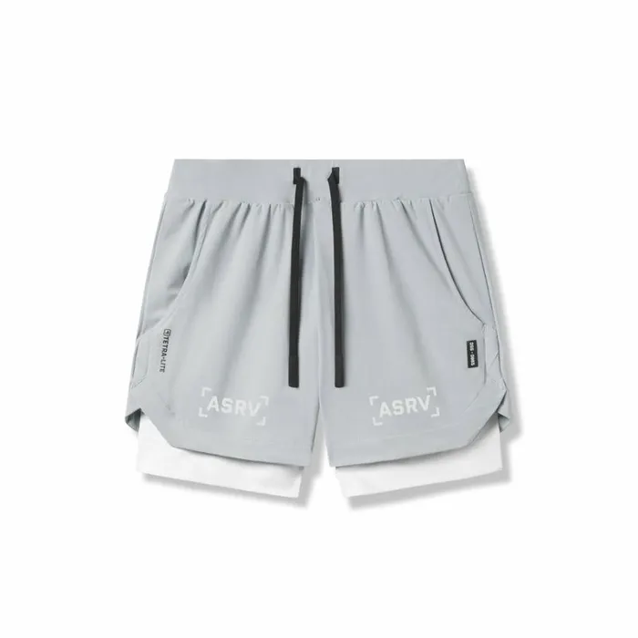 ASRV Shorts Men TetraLite 5034 Liner Short Slate Grey 034bracket034white