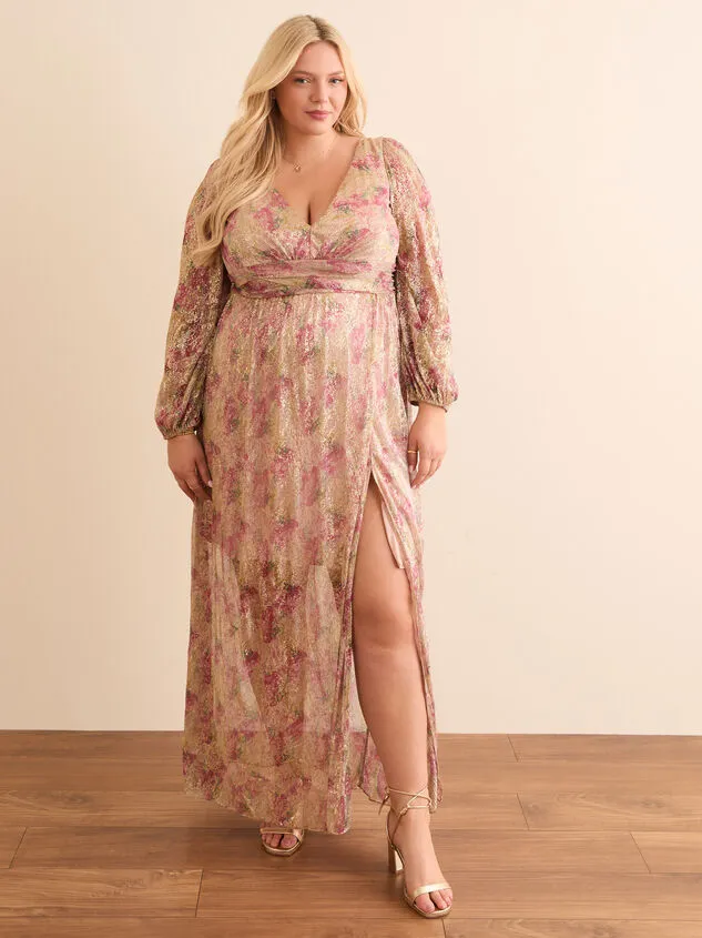 Aurelia Abstract Floral Maxi Dress Rosegold Women Altar039d State Dresses
