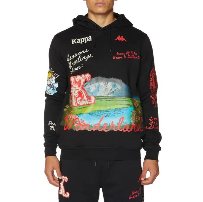 Authentic Friyo Hoodie 8211 Black Black Men Kappa Hoodies and Sweatshirts