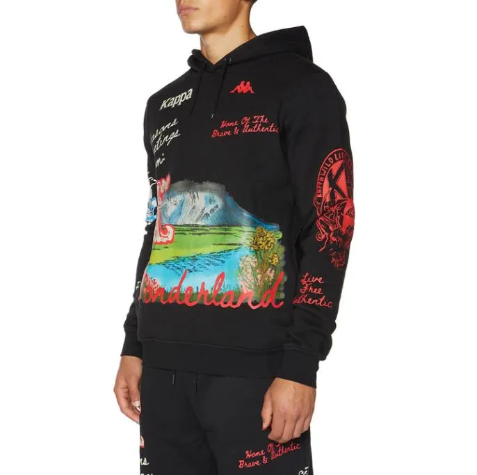 Authentic Friyo Hoodie 8211 Black Black Men Kappa Hoodies and Sweatshirts