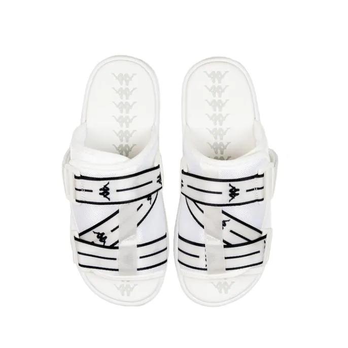 Authentic Jpn Mitel Sandals 8211 White Black White Black Footwear Kappa Sandals