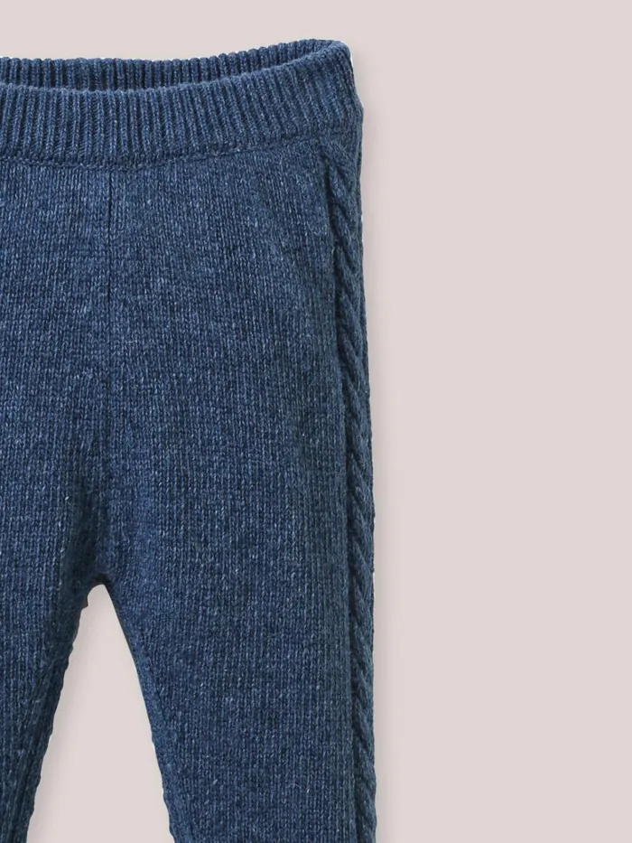 Baby Baby Girl Cyrillus Knit Leggings Nuit