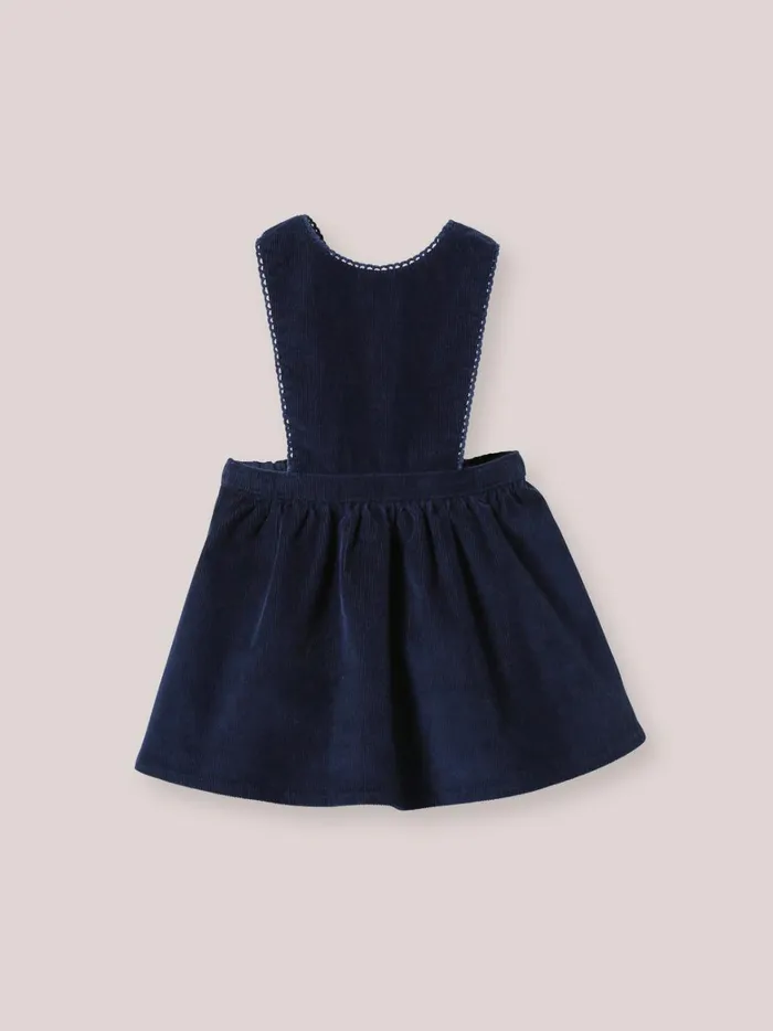 Baby Baby Girl Cyrillus Velour Apron Dress Nuit