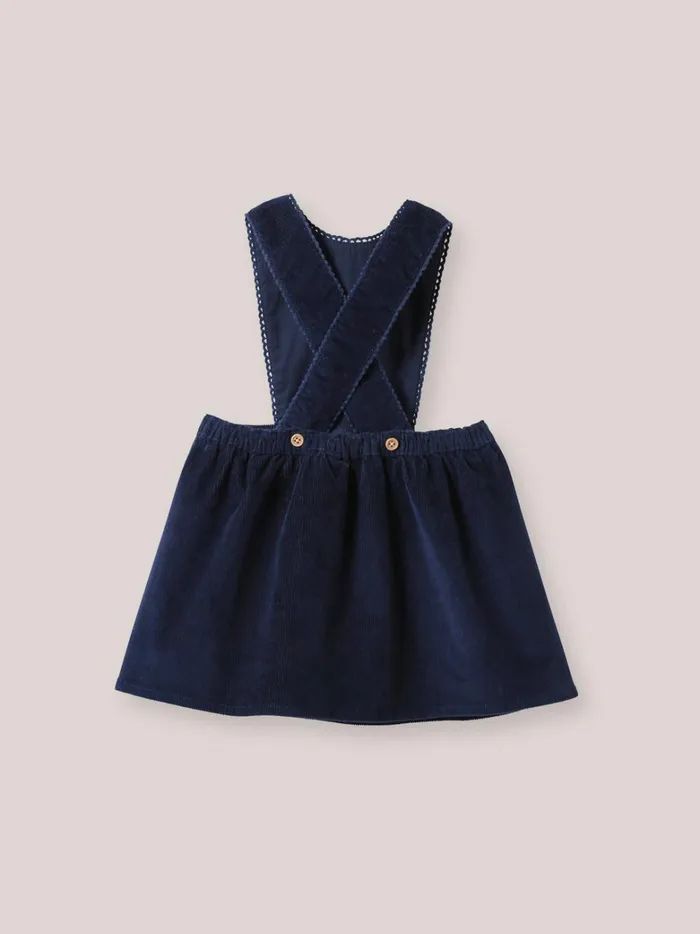 Baby Baby Girl Cyrillus Velour Apron Dress Nuit