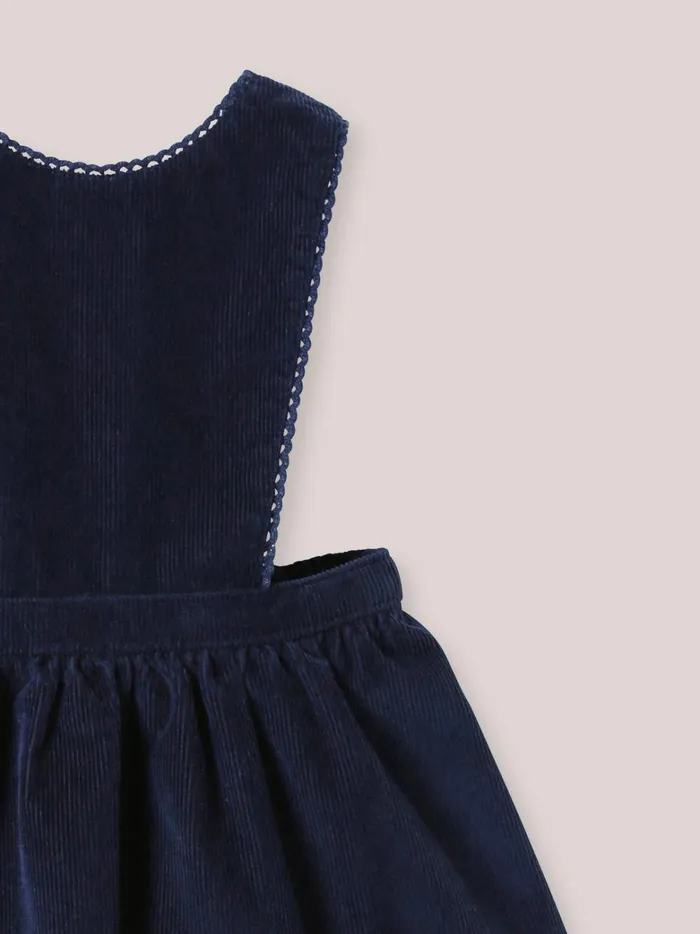 Baby Baby Girl Cyrillus Velour Apron Dress Nuit