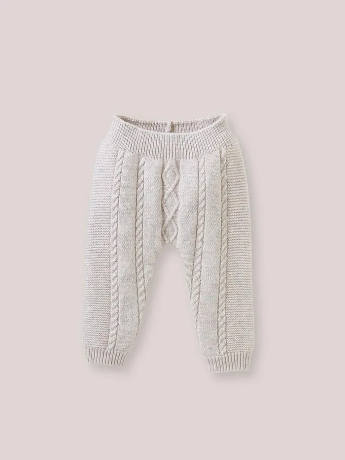 Baby Birth Cyrillus Wool And Cashmere Leggings Beige Chine