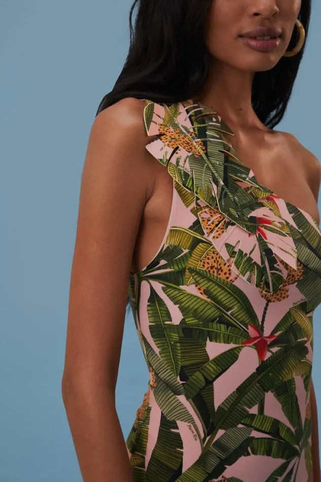 Banana Leaves OnePiece Swimsuit Women FARM Rio OnePiece Swimsuits