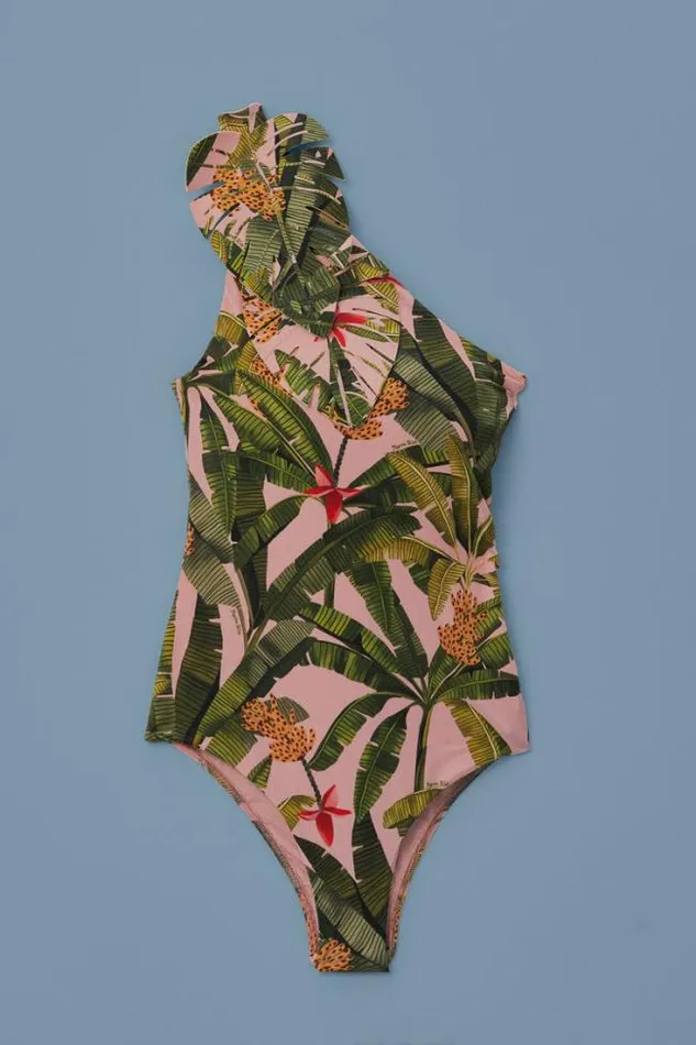 Banana Leaves OnePiece Swimsuit Women FARM Rio OnePiece Swimsuits