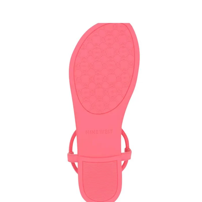 Bassie Flat Sandals Pink Women Nine West Sandals Bassie Flat Sandals Pink Women Nine West Sandals