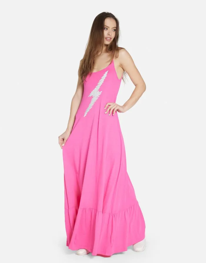 Beatrix Scribble Lightning Bright Pink Women Lauren Moshi Dresses