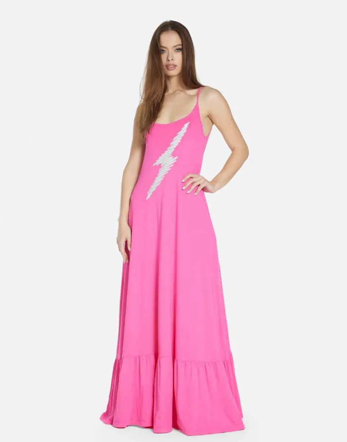 Beatrix Scribble Lightning Bright Pink Women Lauren Moshi Dresses