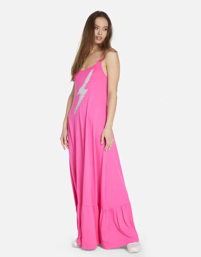 Beatrix Scribble Lightning Bright Pink Women Lauren Moshi Dresses