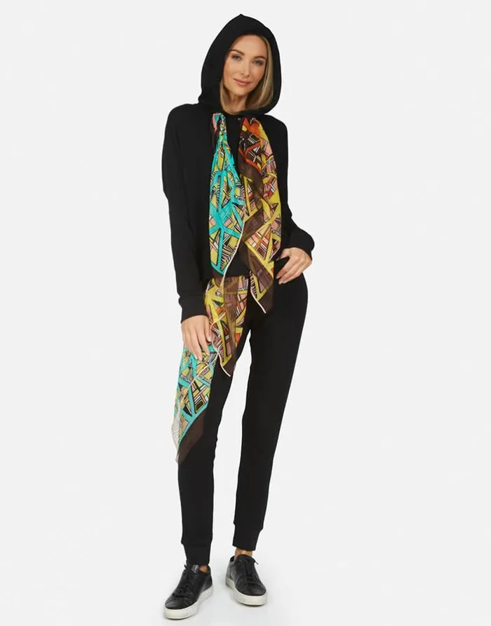 Belinda Scarf Black Tribal Women Lauren Moshi Hoodies