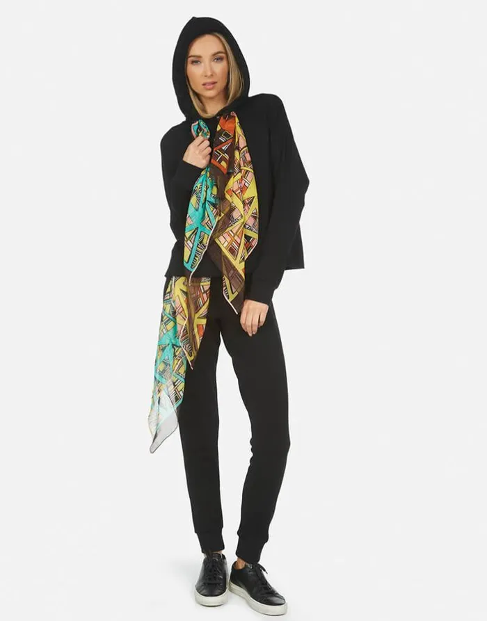 Belinda Scarf Black Tribal Women Lauren Moshi Hoodies