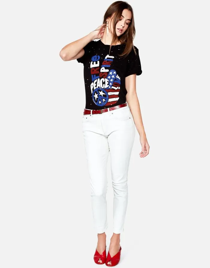 Bess Free Spirit Peace Black Women Lauren Moshi Short Sleeve