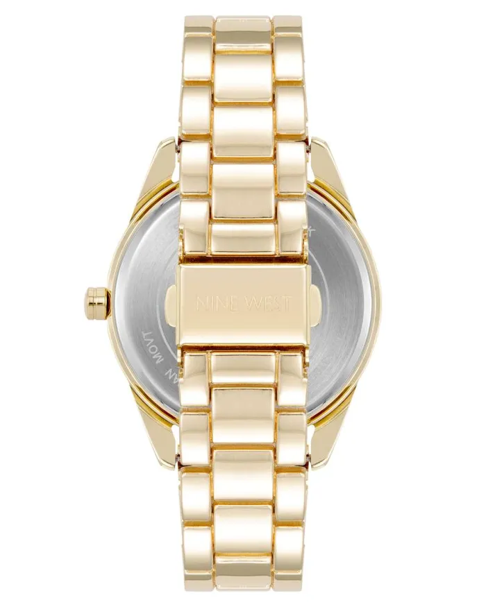 Black Bezel Bracelet Watch Blackgold Women Nine West Straps