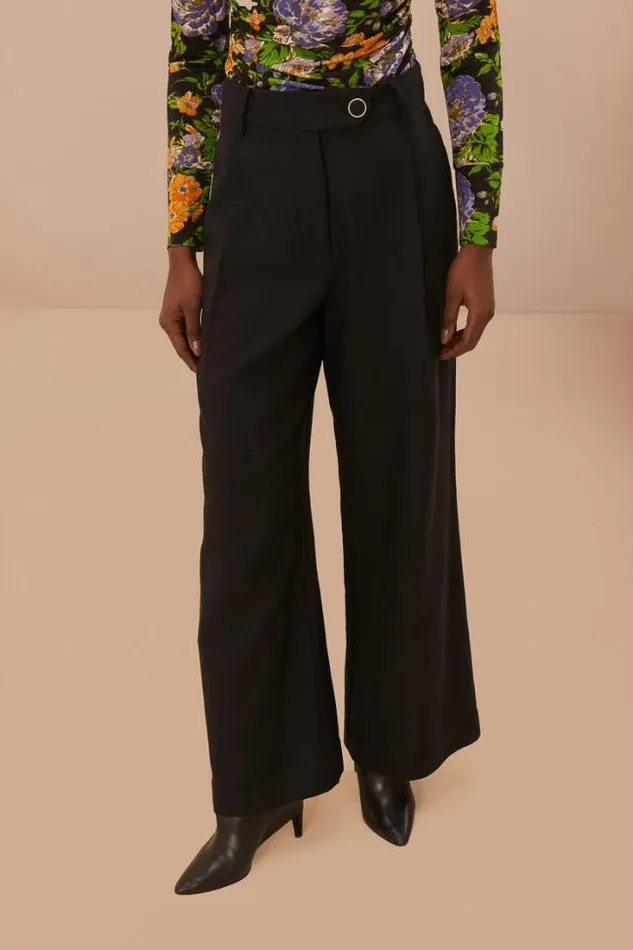 Black Hight Waisted Pants Women FARM Rio Pants