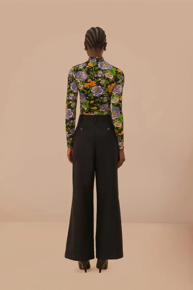 Black Hight Waisted Pants Women FARM Rio Pants