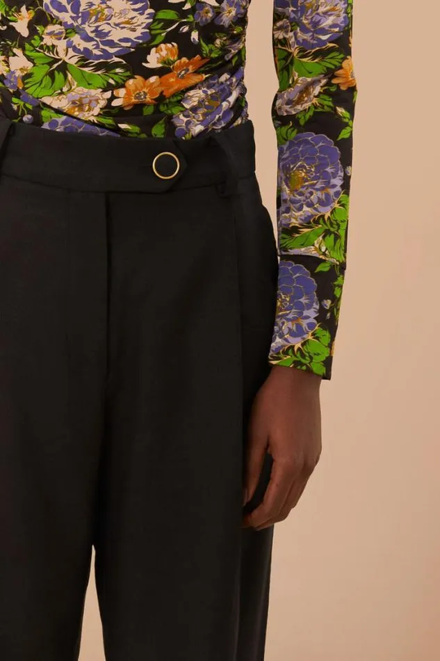 Black Hight Waisted Pants Women FARM Rio Pants