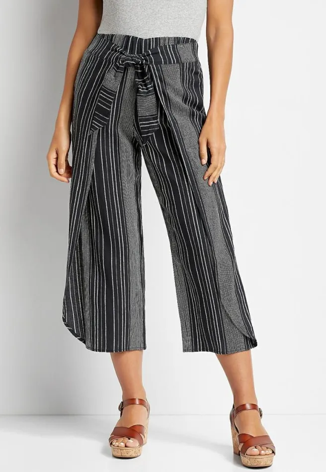 Black Stripe Flyaway Pant Women Maurices Bottoms