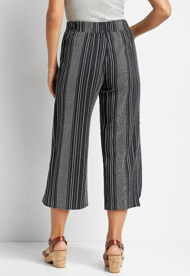 Black Stripe Flyaway Pant Women Maurices Bottoms
